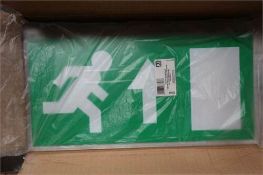 50 x Kingshield Ellhledup Legend Running Man Up Arrow Elhledm Fitting Fire Exit Sign