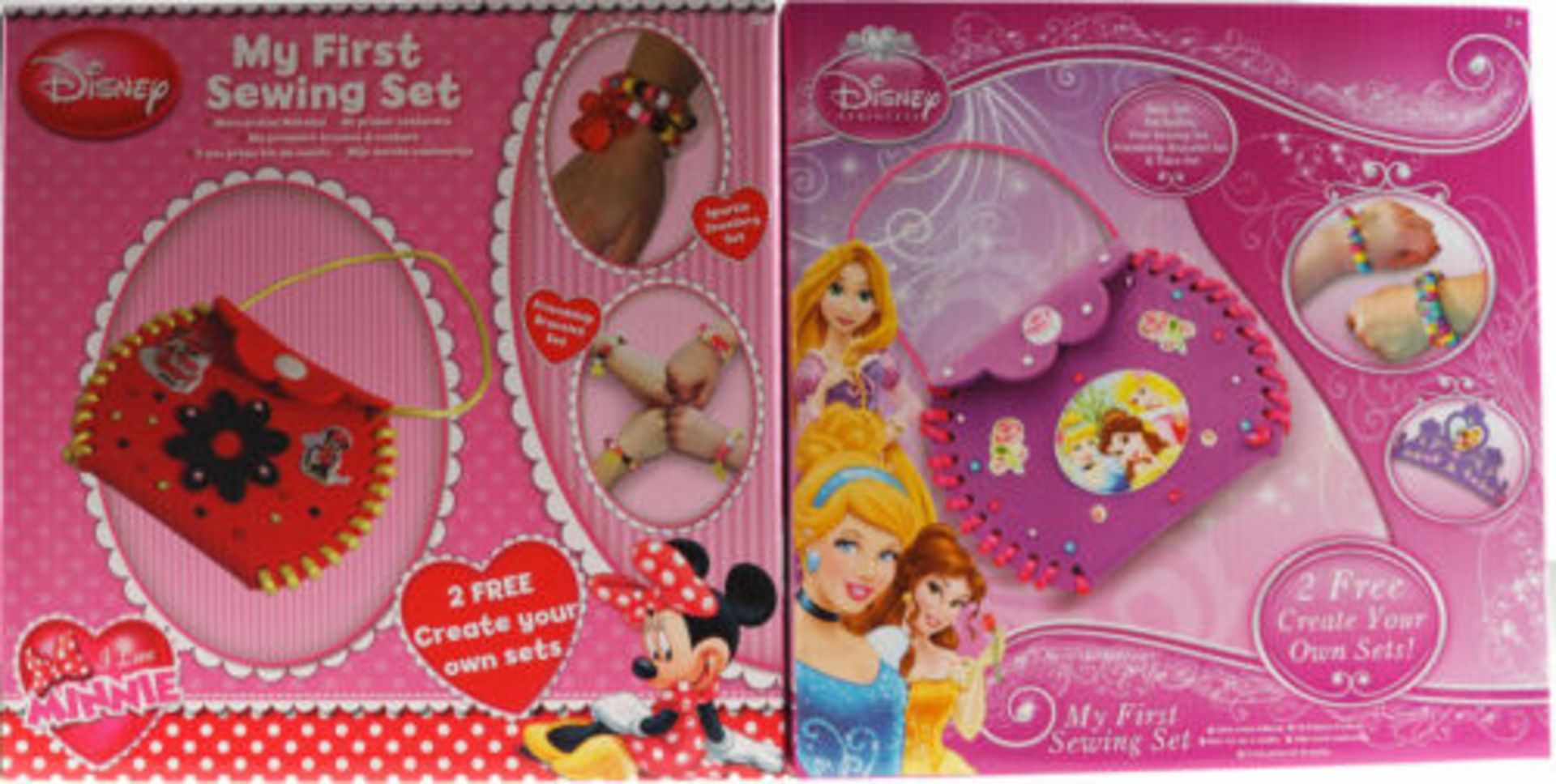 12 x Set Of 2 My First Sewing Craft Kits - Disney Princess & Minnie Mouse so 24 total