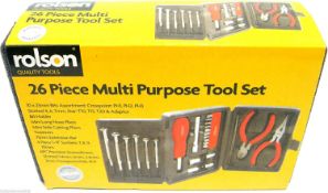 Rolson Mini Tri Fold Tool Kit 26pc