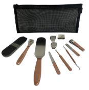 Professional 10 Piece Steel Foot File Sets In Storage Bag