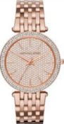 Michael Kors MK3439 Ladies Rose Gold Darci Quartz Watch