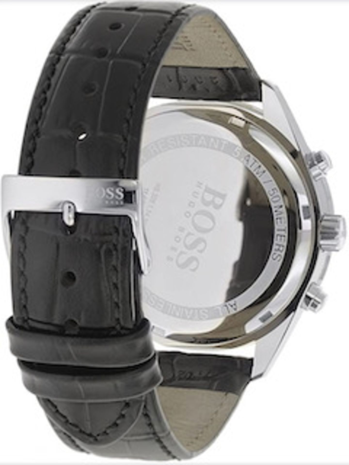 Hugo Boss 1513579 Men's Talent Black Leather Strap Quartz Chronograph Watch - Image 5 of 5