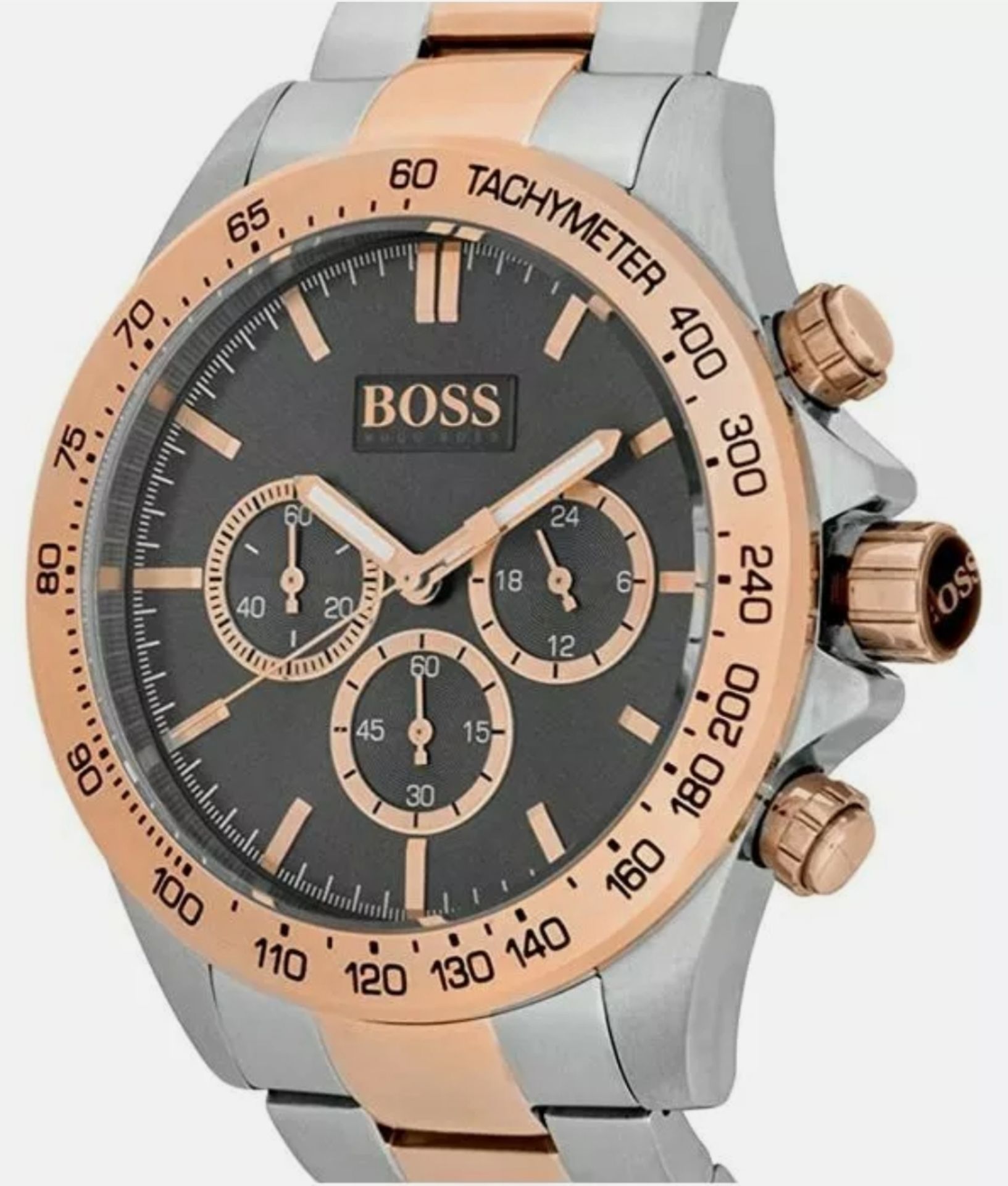 Hugo Boss 1513339 Men's Ikon Two Tone Rose Gold & Silver Chronograph Watch - Image 5 of 7