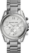 Michael Kors Mk5165 Women's Silver Bracelet Chronograph Quartz Watch