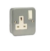 Box 10 x Alto Metal clad Socket Single Switched - Retail Value 46.99