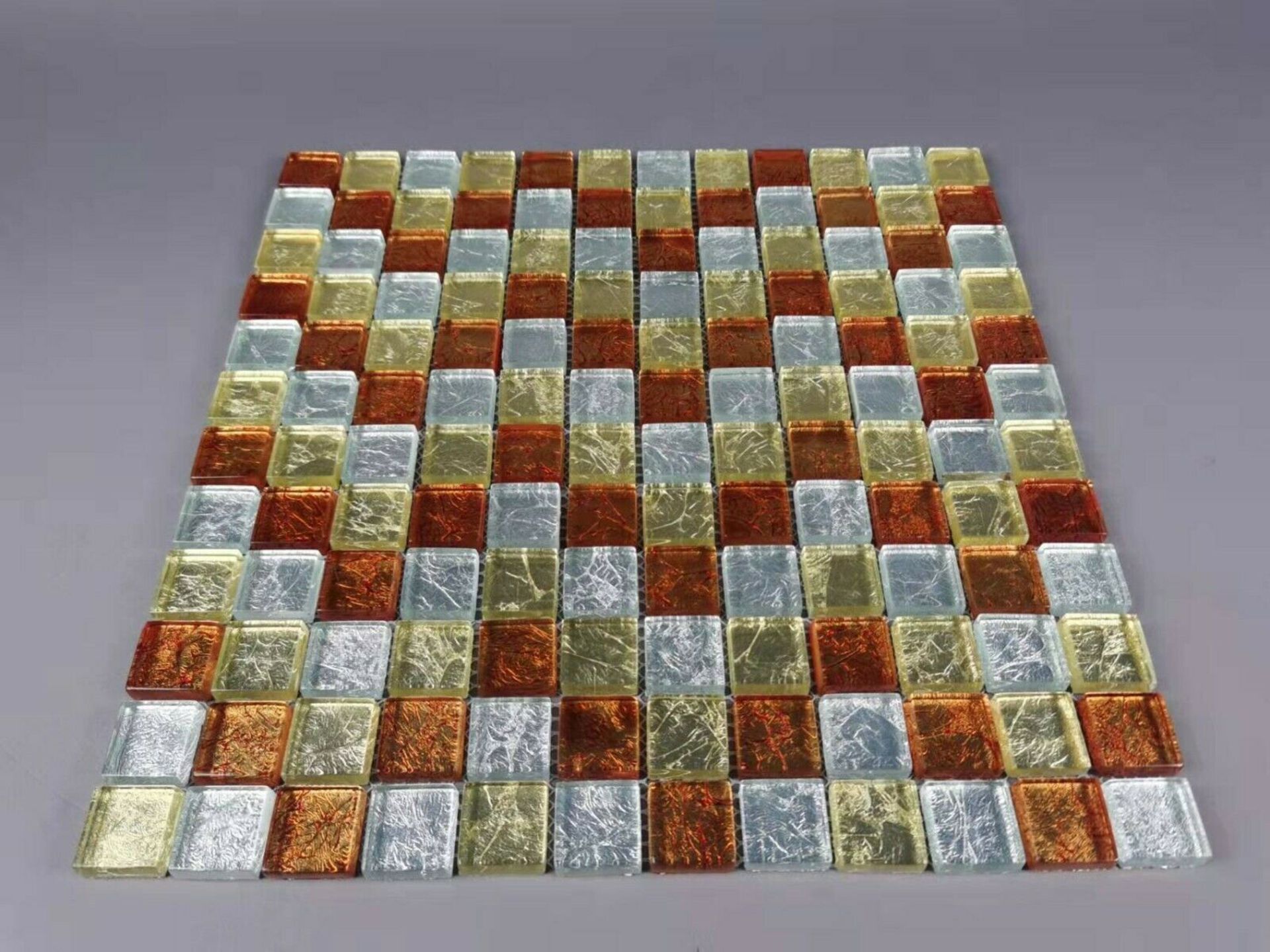 5 Square Metres - High Quality Glass/Stainless Steel Mosaic Tiles - Image 3 of 4
