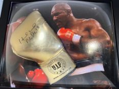 Evander Holyfield Signed Boxing glove with COA