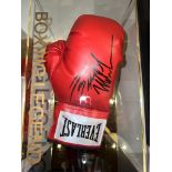 Mike Tyson and Larry Holmes Signed Boxing Glove with COA