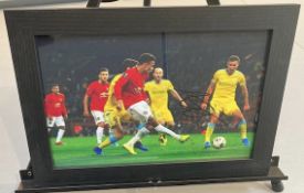 Signed framed image of 'Mason Greenwood' playing for Manchester United Football Club with COA