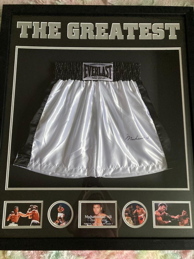 Muhammad Ali Signed Everlast boxing shorts with COA