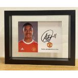 Signed framed image of 'Mason Greenwood' playing for Manchester United Football Club with COA