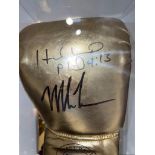 Mike Tyson and Evander Holyfield Signed Boxing Glove with COA