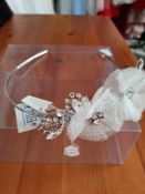 Ellie K Headpiece with Net and Crystal RRP £85