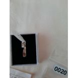 Silver Fancy Shaped Wishbone Wedding/Dress Ring. Size I. RRP £89