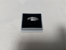 Silver Channel Set Wedding/Eternity Ring Size M