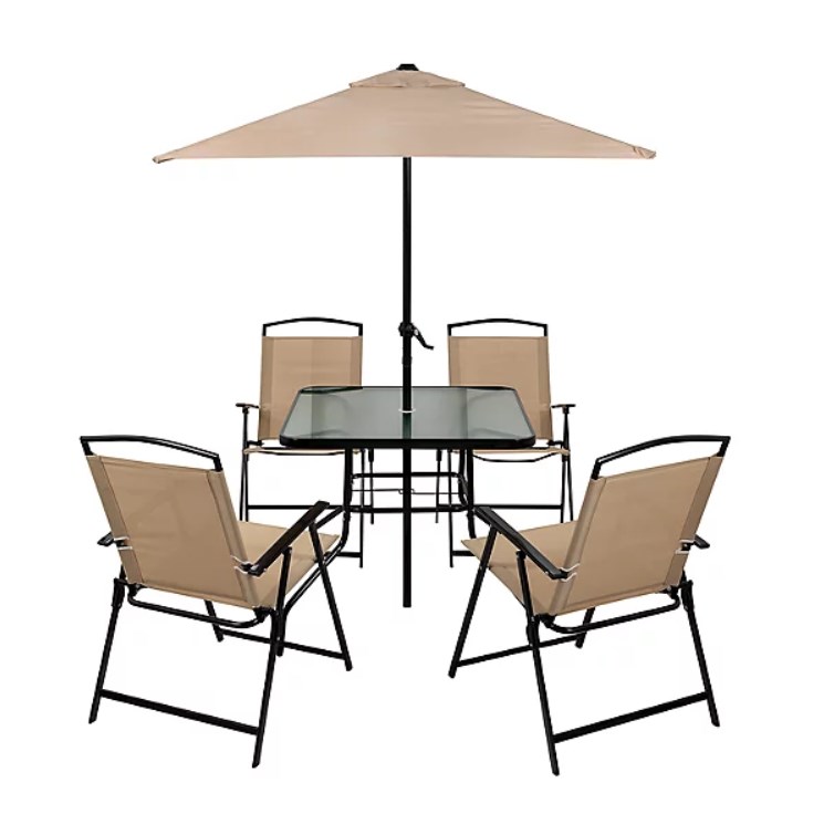Title: (45/6C) RRP £149. Miami 6 Piece Patio Set Natural. Matching Linen colour scheme. Chairs - Bild 2 aus 5