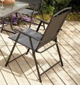 Title: (141/6B) Lot RRP £150. 6x Miami Black Folding Chair Charcoal RRP £25 Each. Dimensions: (71