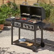 Title: (30/6F) RRP £449. Uniflame Classic Gas & Charcoal Combi Grill. Removable Heavy Duty Porcelain