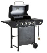 Title: (29/6A) RRP £220. Uniflame 4 Burner Propane Gas Grill With Side Burner. Can Cook Up to 24