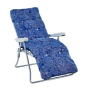 Title: (138/7K) Lot RRP £65. 2x Blue Ocean Print Garden Furniture Items. 1x Sun Lounger RRP £30.