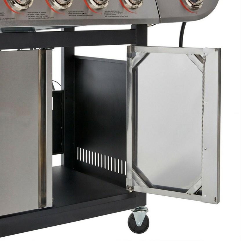Title: (7/P) RRP £249. Uniflame Classic 5 Burner Glass Window Gas Grill With Side Burner. 74.5 x - Image 3 of 5