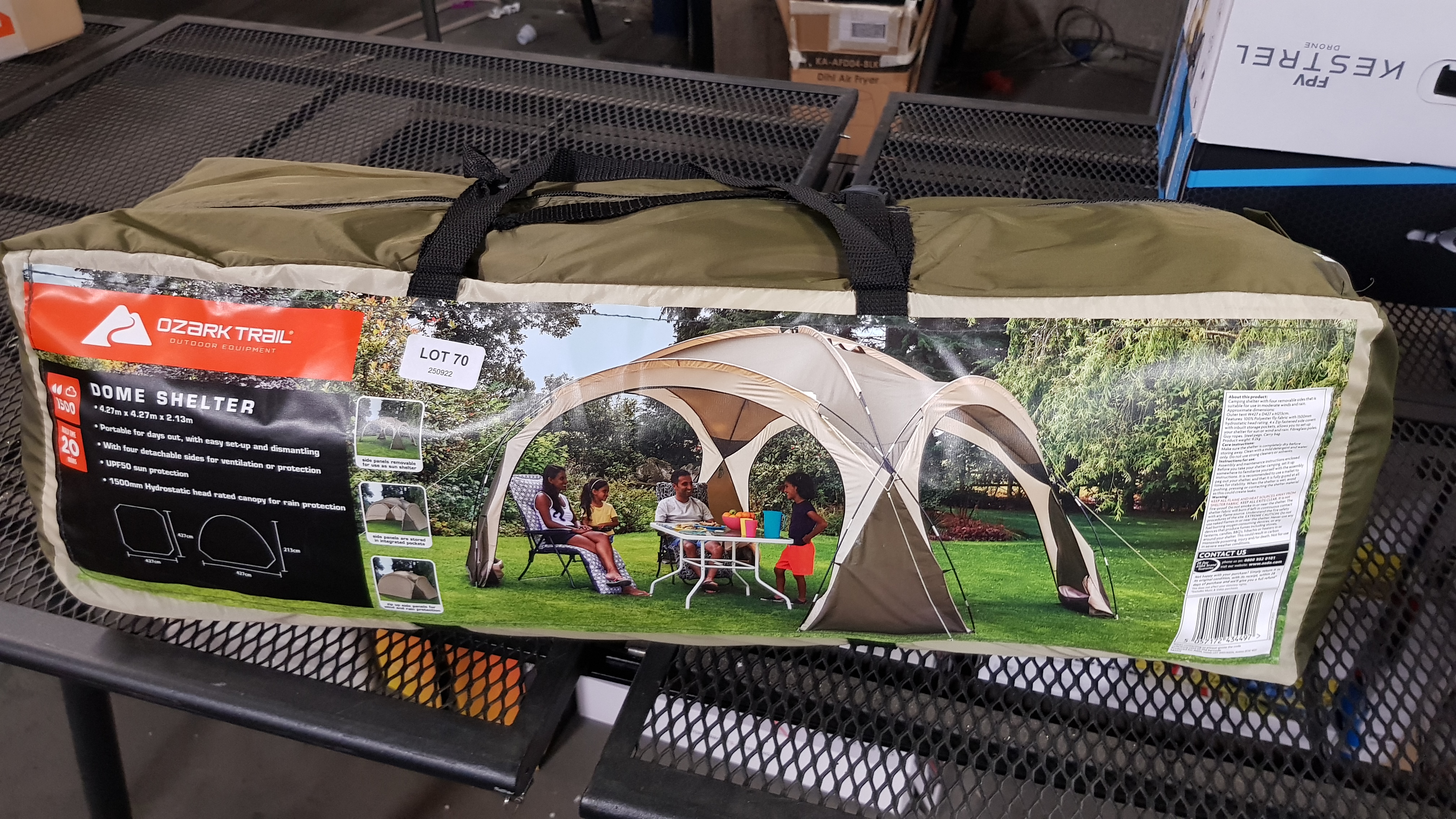 Title: (70/7C) RRP £89. Ozark Trail Dome Shelter Grey. Designed With A Clear 360-Degree View So - Image 5 of 5