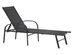 Title: (77/7D) RRP £70. Miami Multi Position Lounger Charcoal.Description: (77/7D) RRP £70. Miami