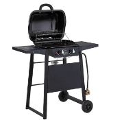 Title: (67/7L) RRP £70. UniFlame 2 Burner Gas BBQ. Hardwearing, Easier-Clean Porcelain Enamel