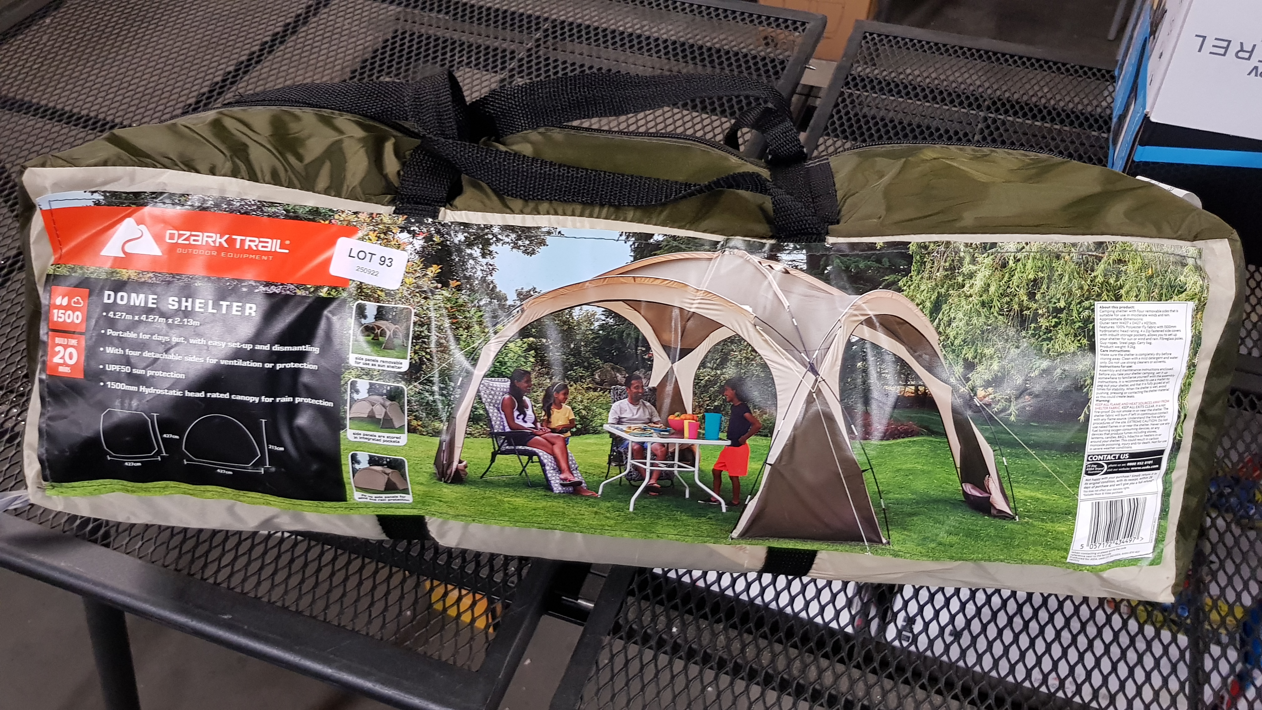 Title: (93/7B) RRP £89. Ozark Trail Dome Shelter Grey. Designed With A Clear 360-Degree View So - Image 5 of 5