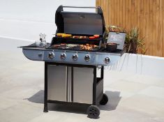 Title: (16/6E) RRP £229. Uniflame Classic 4 Burner Gas Grill With Side Burner. 72.4 x 43.2cm cooking