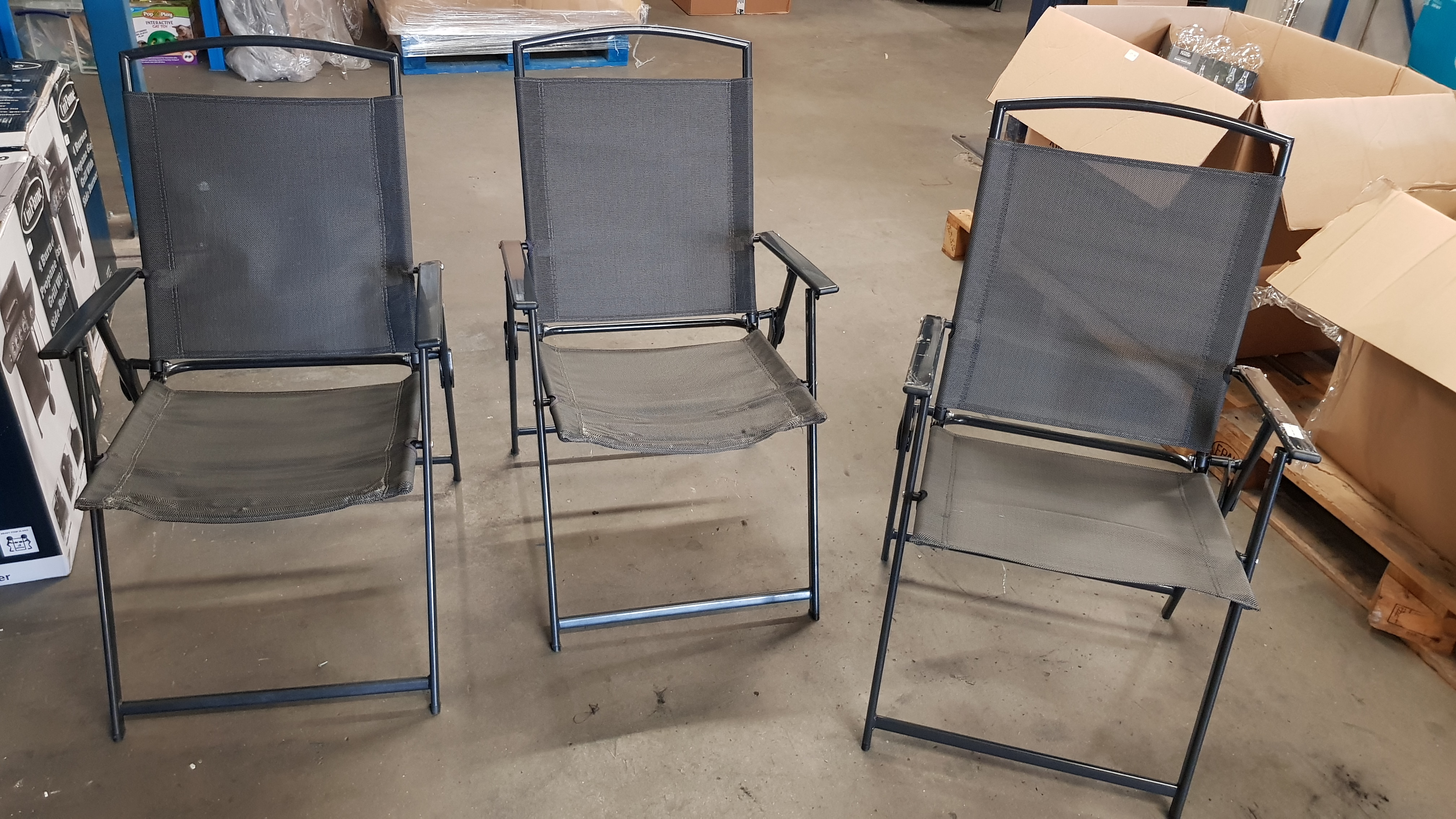 Title: (141/6B) Lot RRP £150. 6x Miami Black Folding Chair Charcoal RRP £25 Each. Dimensions: (71 - Image 4 of 6