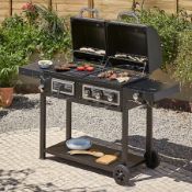 Title: (47/7L) RRP £449. Uniflame Classic Gas & Charcoal Combi Grill. Removable Heavy Duty Porcelain