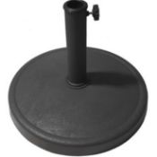 Title: (76/7C) Lot RRP £50. 2x Heavy Duty 8kg Parasol Base Round Charcoal RRP £25 Each. For Use With