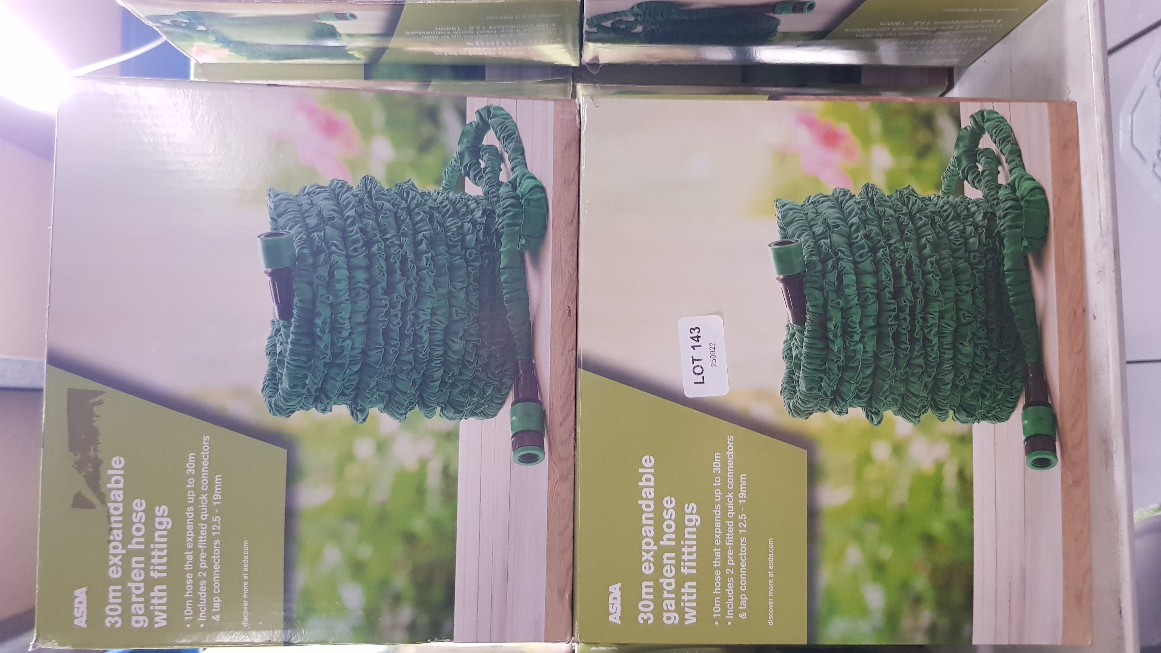 Title: (143/7A) Lot RRP £100. 5x 30M Expandable Garden Hose With Fittings Green RRP £20 Each. - Image 2 of 2