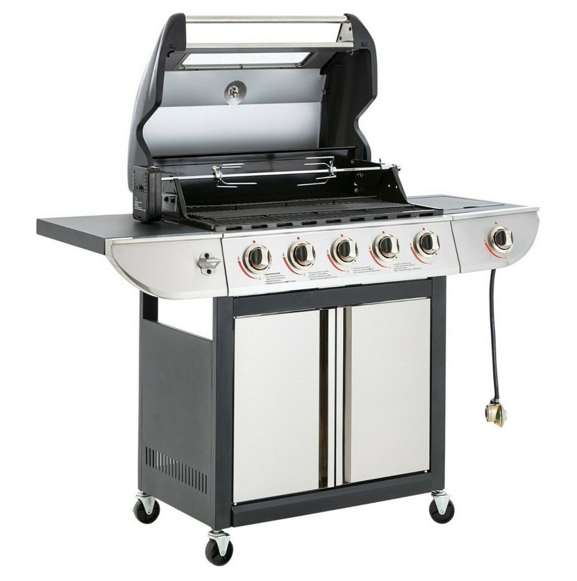 Title: (7/P) RRP £249. Uniflame Classic 5 Burner Glass Window Gas Grill With Side Burner. 74.5 x - Image 2 of 5