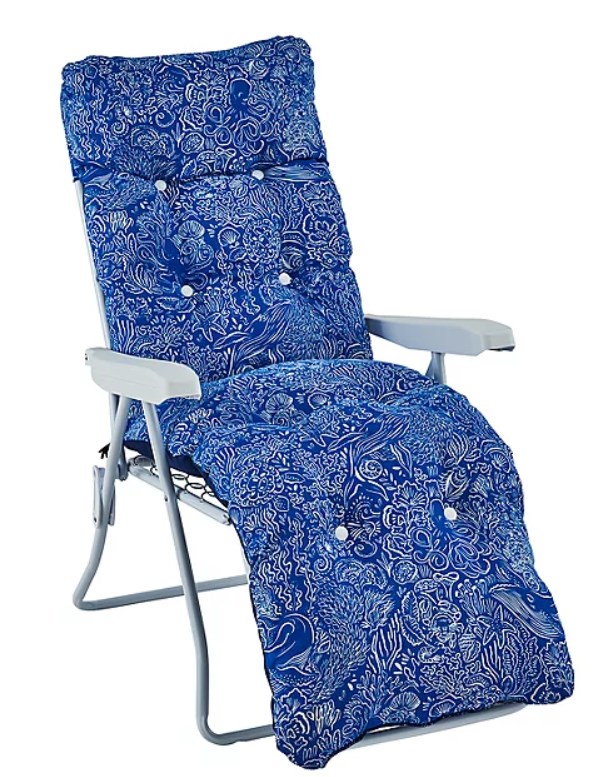 Title: (138/7K) Lot RRP £65. 2x Blue Ocean Print Garden Furniture Items. 1x Sun Lounger RRP £30. - Image 3 of 11