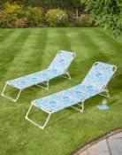 Title: (136/7M) Lot RRP £90. 3x Blue Pool Print Sun Lounger RRP £30 Each. Dimensions: (26x 55.5x