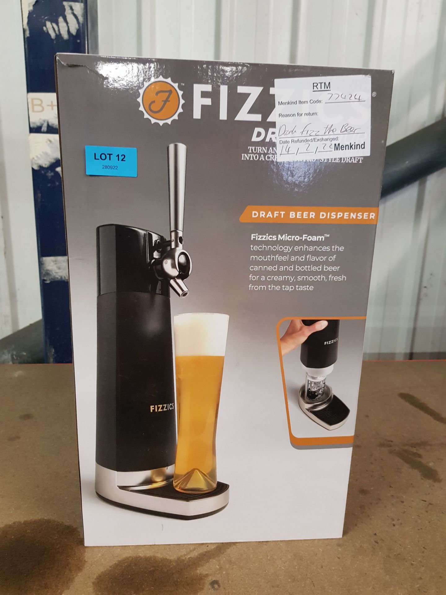 Title: (12/10H) RRP £129. Fizzics Draft Pour Home Beer Tap. Get Draft Beer From A Can Or A Bottle. - Image 6 of 7