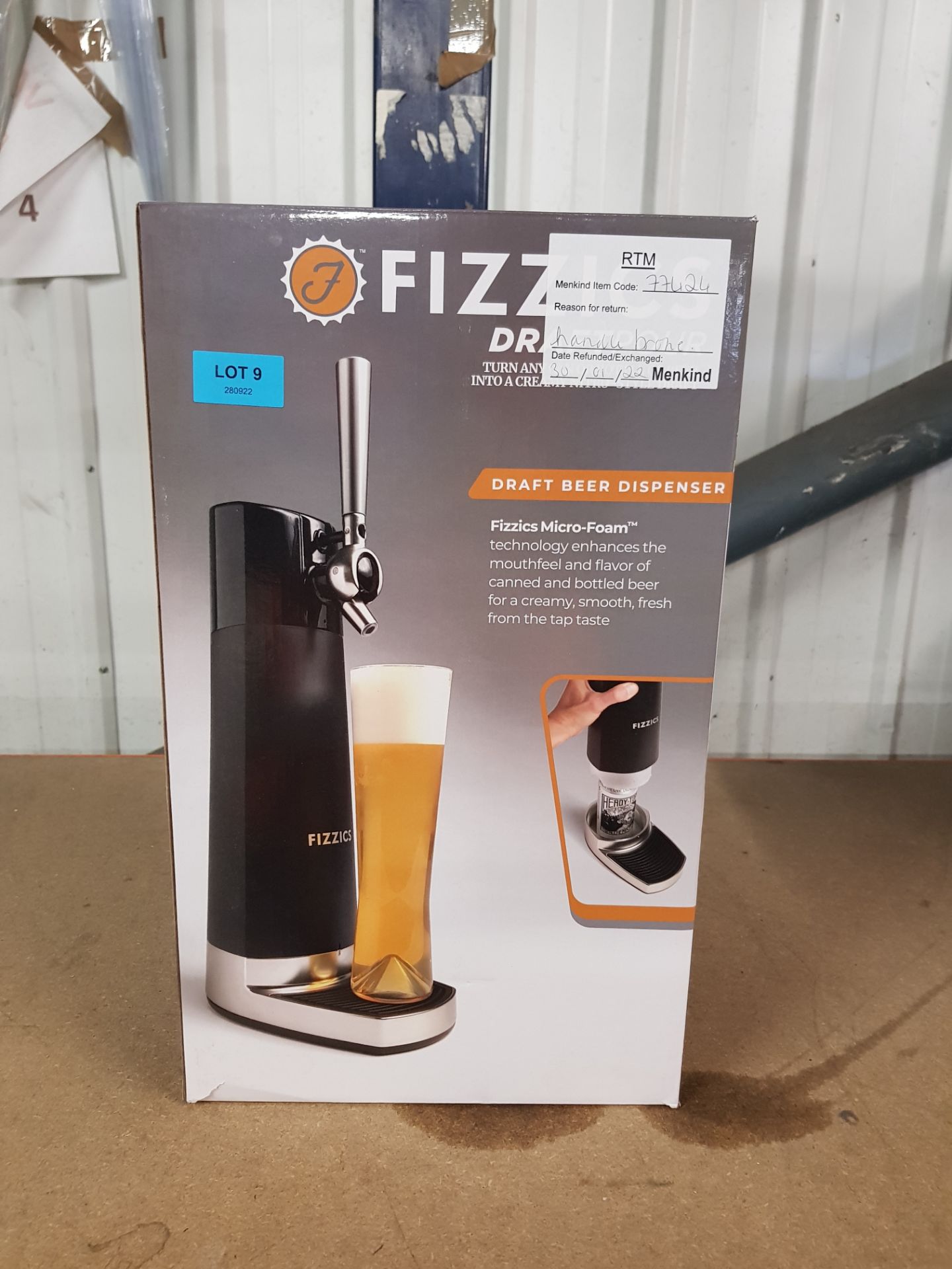 Title: (9/10H) RRP £129. Fizzics Draft Pour Home Beer Tap. Get Draft Beer From A Can Or A Bottle. - Image 6 of 7