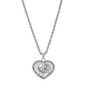 25 x Brand New Prettylittlething Silver Crystal Heart Necklace Total Rrp £200 (£7.99 Each)