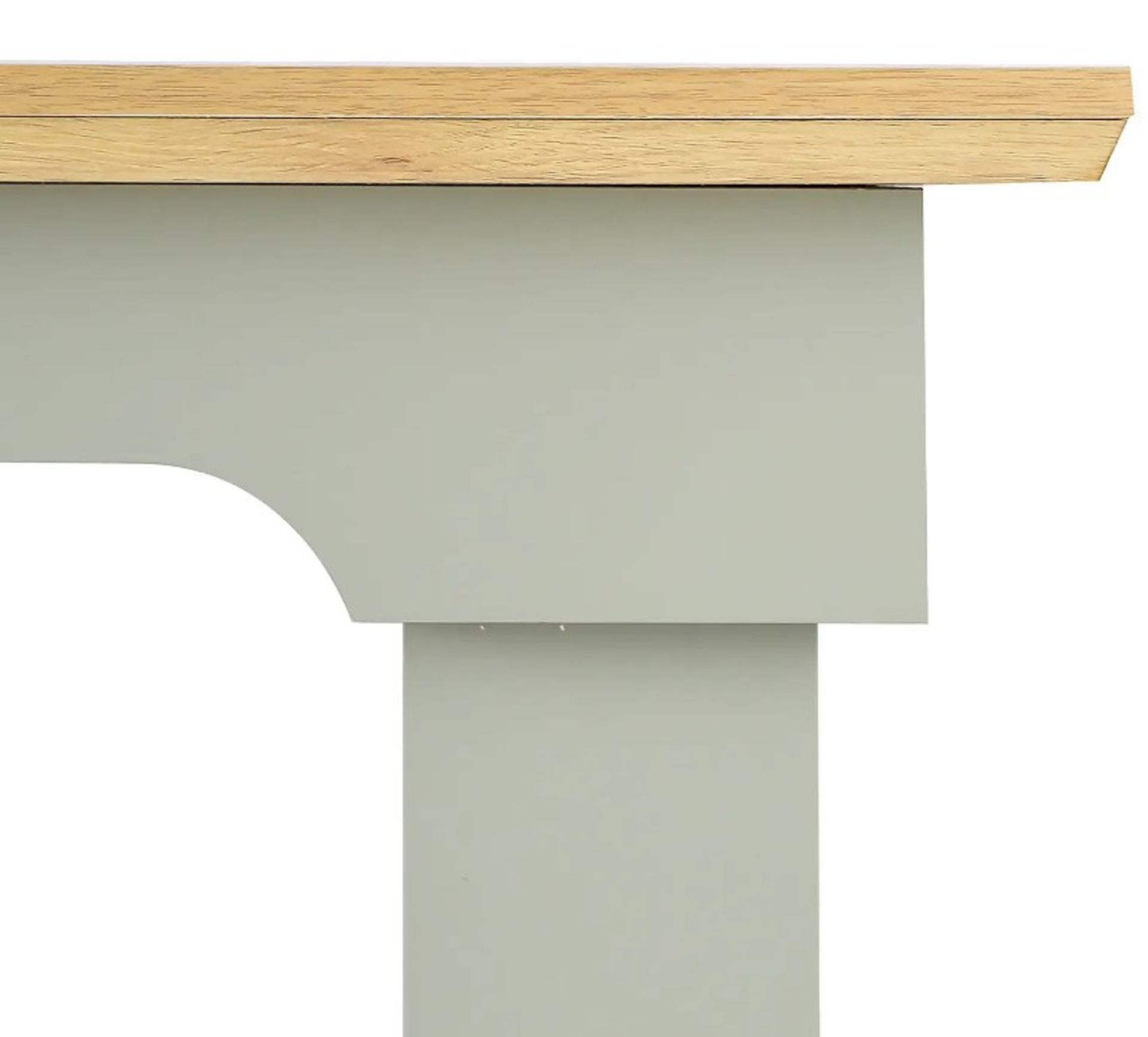 (167/P1) RRP £190. Divine Dining Table Grey. Grey Finish With Oak Effect Top. Detailed Frame And... - Image 4 of 6