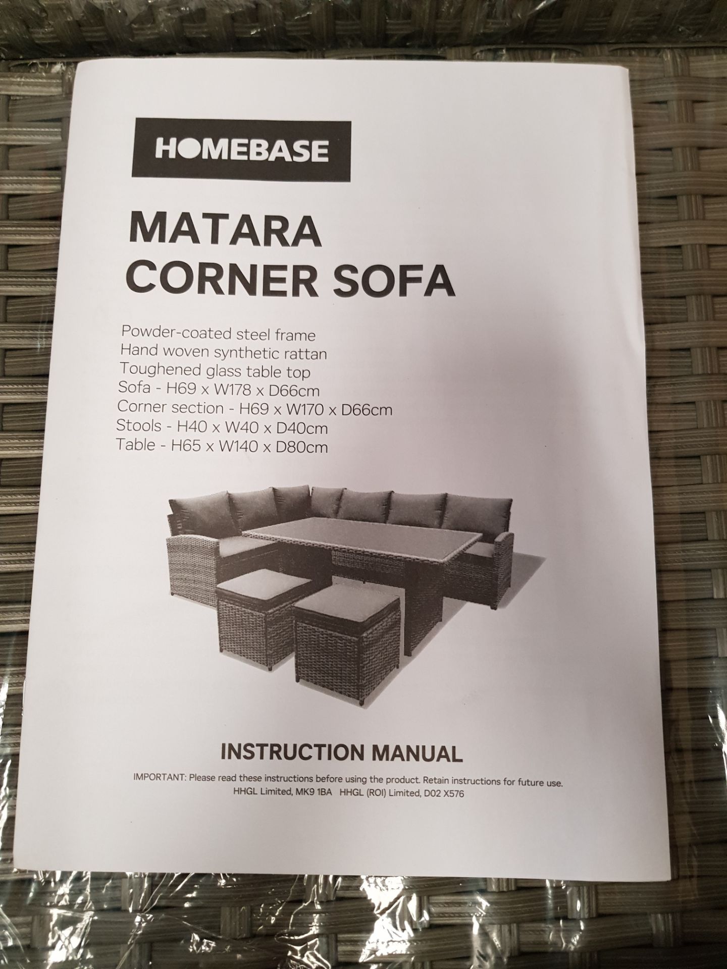 (6/P) RRP £850 When Complete. Matara Grey Rattan Corner Sofa Dining Set. Powder Coated Steel Fram... - Image 10 of 10