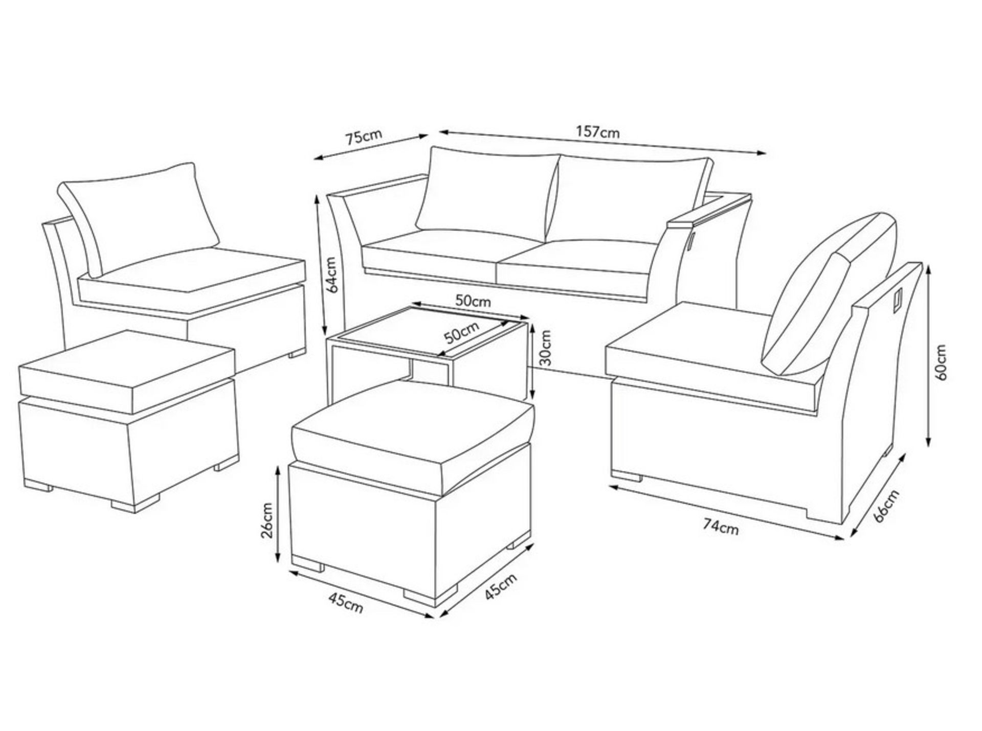 (8/Mez/P) RRP £800. Bambrick 6 Seater Grey Rattan Garden Sofa Set. Space Saving Function. Hand Wo... - Image 9 of 23