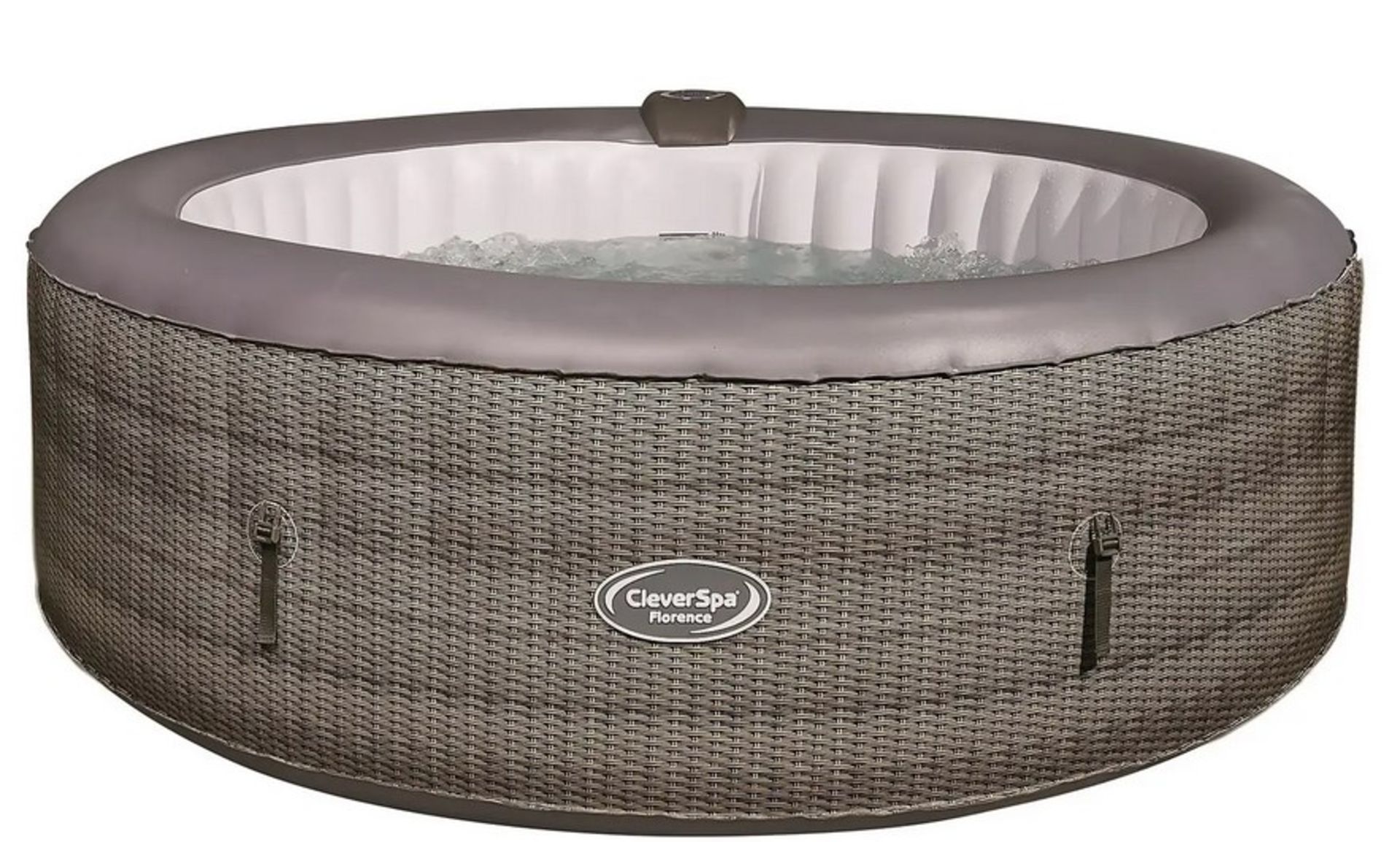 (46/Mez/P9) RRP £580. CleverSpa Florence 6 Person Round Portable Spa. 130 Powerful Massaging Airj... - Image 3 of 9