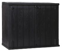 (137/P) RRP £165. Toomax Soraway Plus XL. 1270L Garden Storage Box Anthracite. (H124.5x W145x D85...