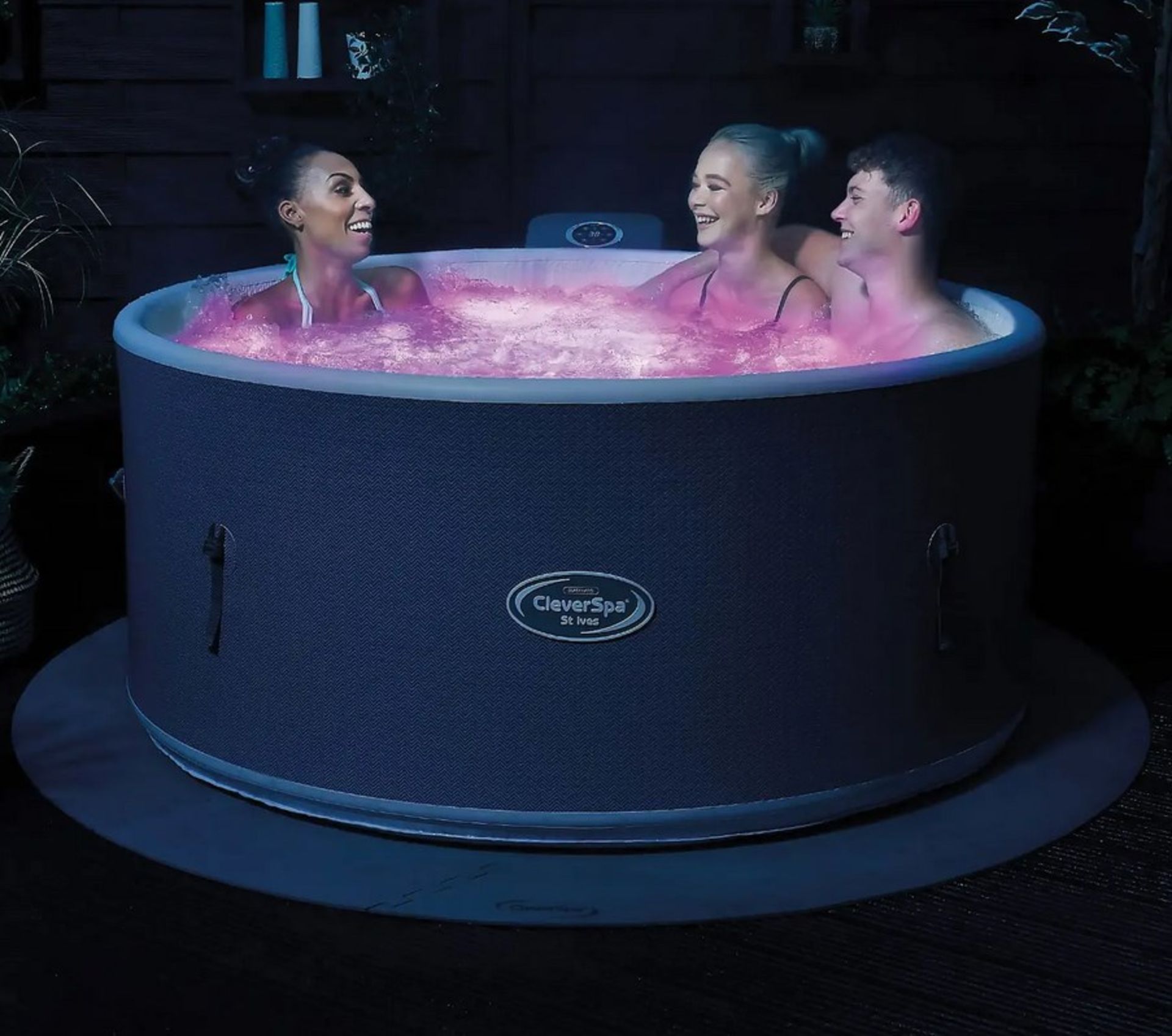 (45/Mez/P8) RRP £700. CleverSpa St Ives 5 Person Drop Stitch Hot Tub with W-Fi-enabled CleverLink... - Image 2 of 4