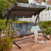 (84/Mez/P13) RRP £130. 3 Seater Swing. Seats Comfortably 3 People. Powder Coated Steel Frame. Eas...