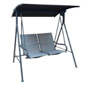 (109/Mez/P12) RRP £100. Andorra 2 Seater Swing. Comfortably Seats 2 People. Adjustable Shade To S...
