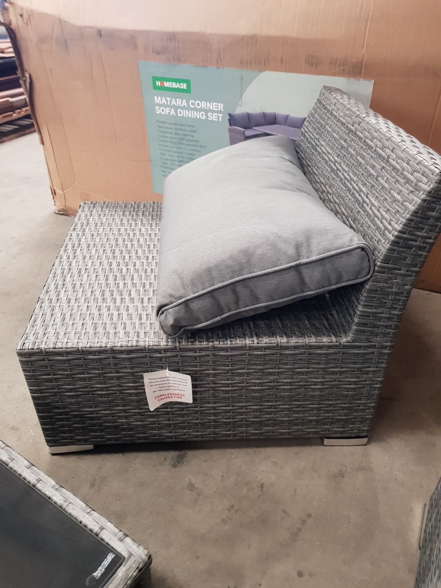 (8/Mez/P) RRP £800. Bambrick 6 Seater Grey Rattan Garden Sofa Set. Space Saving Function. Hand Wo... - Image 20 of 23