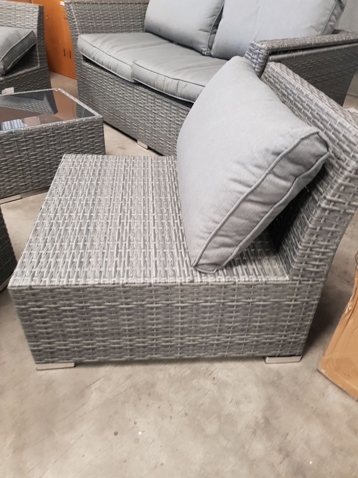 (8/Mez/P) RRP £800. Bambrick 6 Seater Grey Rattan Garden Sofa Set. Space Saving Function. Hand Wo... - Image 19 of 23